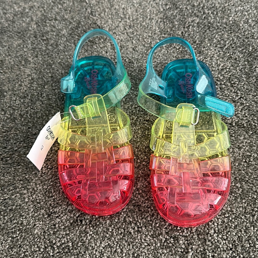 Brand new girls jelly sandals size 12.